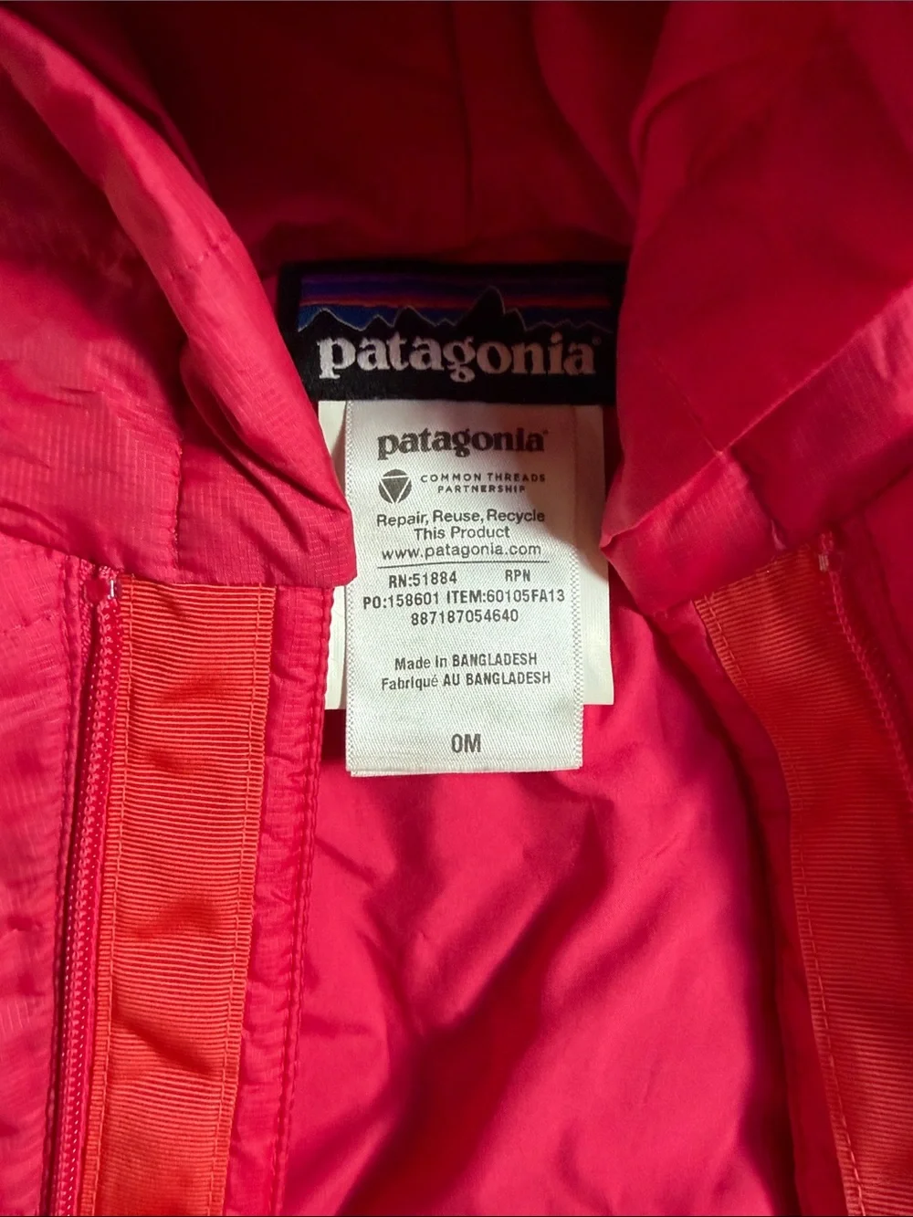 Patagonia Bright Pink Infant Hooded Bunting